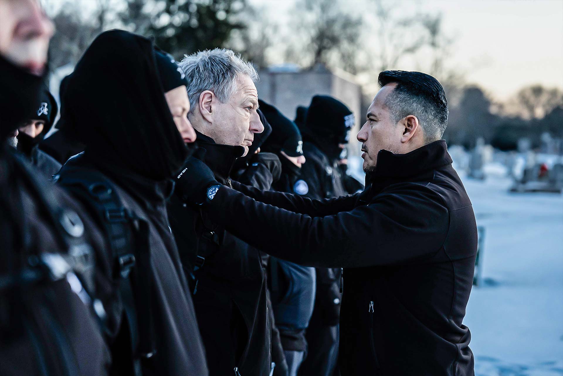 raul coaching a group of men at the EDGE Bootcamp Experience